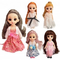 Pack of 10 6.3" Mini Girl Handmade Doll Clothes 10 Pairs of Shoes in Rainbow Colors 5 Pack of Mini Dolls. $42.86 Doll Accesso...