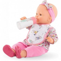 - Mon Grand Poupon Bib and Magic Milk Bottle - Feeding Accesory Set for 14" and 17" Baby Dolls White $20.88 Doll Accessories