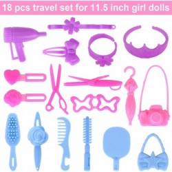 120 Pcs Fashion Doll Closet Wardrobe for Doll Clothes and Accessories Storage Include Clothes Dresses Shoes Mirror Bags Neckl...