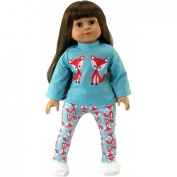 Mint Green Fox Pajamas Made to fit 18 inch Dolls $23.25 Doll Accessories