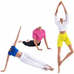 3 Sets Handmade Yoga Clothes Gym Running Fitness Sportswear for 11.5inches Girl Doll $14.95 Doll Accessories