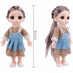 4 Sets 6 Inch Dolls Cute Girl Dolls Include 4 Pieces Girl Mini Dolls 4 Sets Handmade Doll Clothes 4 Pairs of Doll Shoes $25.0...