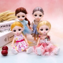 4 Sets 6 Inch Dolls Cute Girl Dolls Include 4 Pieces Girl Mini Dolls 4 Sets Handmade Doll Clothes 4 Pairs of Doll Shoes $25.0...