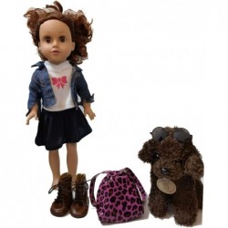 18-inch American Doll Girl Clothes Shoes Bag Sunglasses pet Dog 7-Piece Set Suitable for 18-inch Girl Dolls $32.88 Doll Acces...