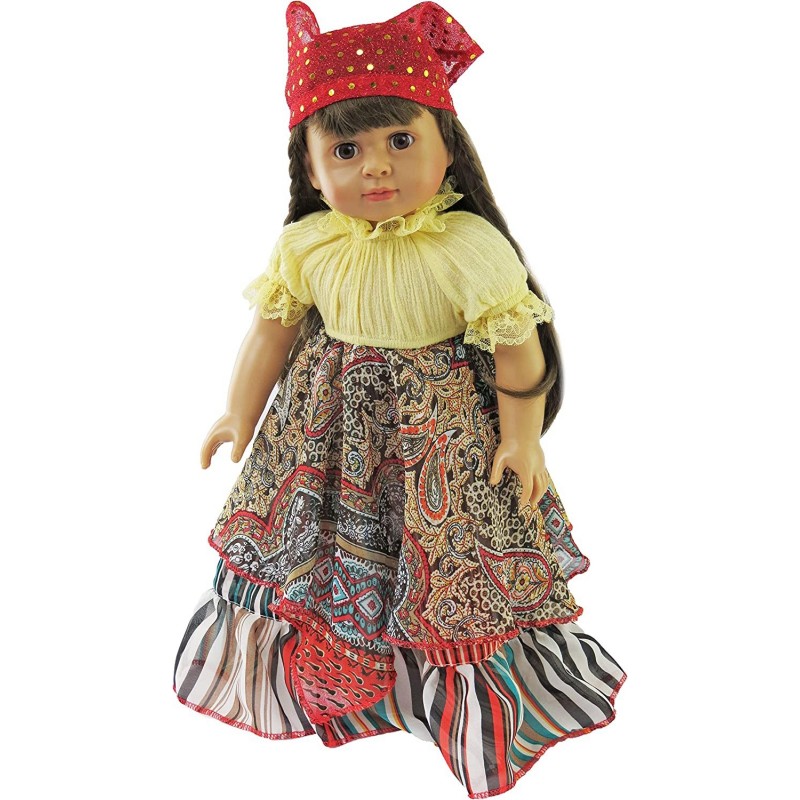 Esmeralda Gypsy Dress fits 18 Inch Doll $28.62 Doll Accessories