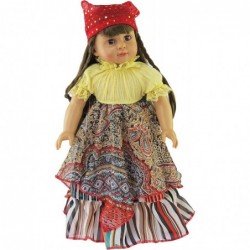 Esmeralda Gypsy Dress fits 18 Inch Doll $28.62 Doll Accessories