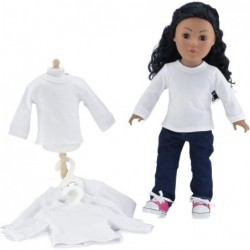 18 Inch Doll Clothes Value Basics 5-Pack Long Sleeved Soft White Doll T-Shirts | Hook & Loop Closure I Fits Most 18" Dolls $3...