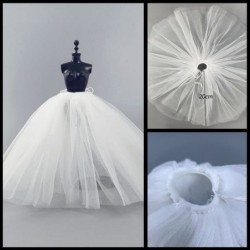 2pcs/lot Fashion Petticoat for 11.5" 1/6 Doll Slip Wedding Dress Underskirt Clothes Outfits 1/6 BJD Dollhouse Accessories (Lo...