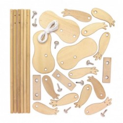 AX577 Sloth Wooden Acrobat Kits - Pack of 3 Make Your Own Puppets for Kids Arts and Wood Crafts Projects $17.21 Craft Kits