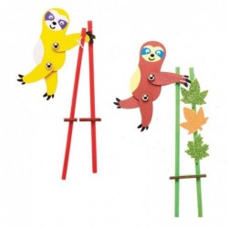 AX577 Sloth Wooden Acrobat Kits - Pack of 3 Make Your Own Puppets for Kids Arts and Wood Crafts Projects $17.21 Craft Kits