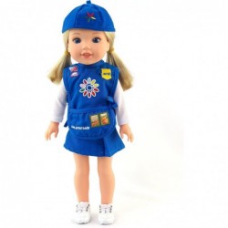 Daisy Scout Outfit Uniform Made for 14 inch Dolls Compatible with Wellie Wishers $24.07 Doll Accessories