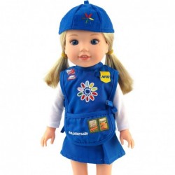 Daisy Scout Outfit Uniform Made for 14 inch Dolls Compatible with Wellie Wishers $24.07 Doll Accessories