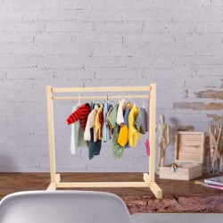 Doll Furniture Clothing Rack Wood Little Doll Hangers Dolls Clothes Holder Doll Dress Organiser Rod for Wardrobe Doll Clothes...