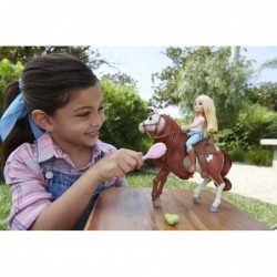 Spirit Abigail Doll (7 in) with 7 Movable Joints Fashion Top 1 Brush Apple Treat & Boomerang Horse (8 in) with Soft Mane & Ta...