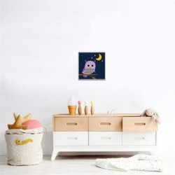 DIY Oil Painting Paint by Number Kits for Kids Beginner Lovely Owl 8x8inch $18.11 Craft Kits