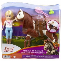 Spirit Abigail Doll (7 in) with 7 Movable Joints Fashion Top 1 Brush Apple Treat & Boomerang Horse (8 in) with Soft Mane & Ta...