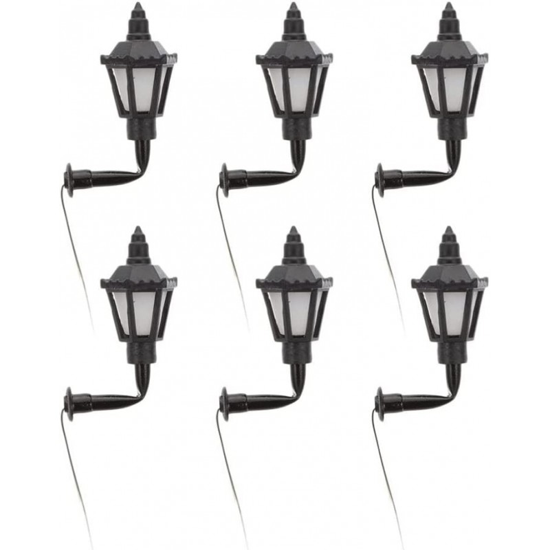 6Pcs Dollhouse Wall Lamp Dolls House Miniature Lighting Mini Outdoor Lantern Lamp Model Miniature Wall Sconce for Sand Table ...