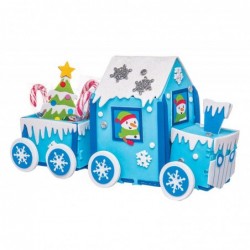 AR681 Arctic Express Foam Train Kit - Pack of 2 Creative Christmas Art and Craft Supplies for Kids to Make Personalise and De...