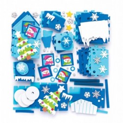 AR681 Arctic Express Foam Train Kit - Pack of 2 Creative Christmas Art and Craft Supplies for Kids to Make Personalise and De...