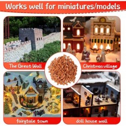 350 Pieces Mini Bricks Tiny Bricks for Landscaping Red Miniature Bricks Model Brick Wall Small Bricks for Crafts Realistic Fa...