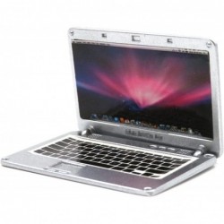 Dollhouse Accessories 1:12 Silver Mini Laptop Miniature Scene Model Scale $15.48 Dollhouse Accessories