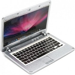 Dollhouse Accessories 1:12 Silver Mini Laptop Miniature Scene Model Scale $15.48 Dollhouse Accessories