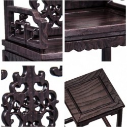 Imitation Wooden Dollhouse Furniture of Table & Chair 1/12 Scale Miniature Dollhouse Accessories of Qing Dynasty Antique Doll...