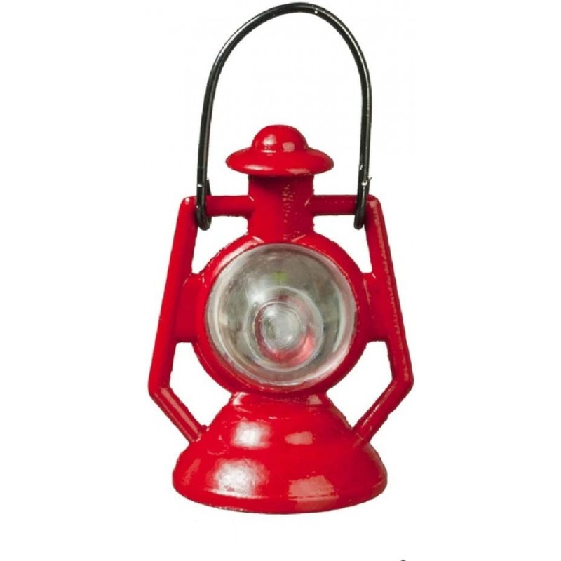 Dollhouse Red Oil Lamp Lantern 1:12 Scale Non Working Ornamental Accessory $16.80 Dollhouse Accessories