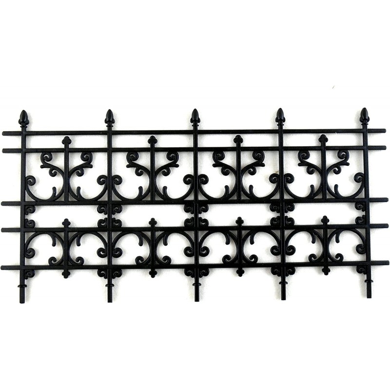 Dollhouse Black Victorian Railings Pack of 6 Fence Pieces Miniature Accessory $28.77 Dollhouse Accessories