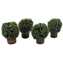 Set of 4 Shrubs Bushes Miniature 1:12 Garden Accessory $25.53 Dollhouse Accessories