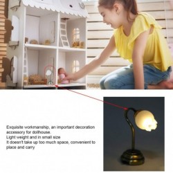 Mini Furniture Battery Powered Model Toy 1:12 Dollhouse Miniature Lamp Dollhouse Table Lamp for 1/12 Dollhouse(Tulip Flower-S...