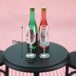 1/12 Dollhouse Tableware 4 Pieces Cup Goblet Wine Glass Juice Accessories $14.92 Dollhouse Accessories