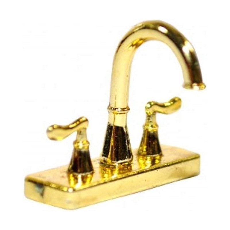 Dolls House Modern Brass Mixer Tap Faucet Miniature 1:12 Kitchen Accessory $16.48 Dollhouse Accessories