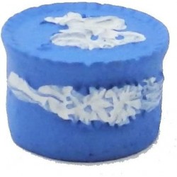 Jane Dollhouse Wedgwood Blue Trinket Box Miniature Ornament Accessory $18.42 Dollhouse Accessories