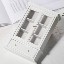 Exquisite White Doll House Miniatures Cabinet Model Bedroom Decor Accessory $24.34 Dollhouse Accessories