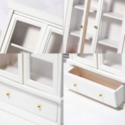 Exquisite White Doll House Miniatures Cabinet Model Bedroom Decor Accessory $24.34 Dollhouse Accessories