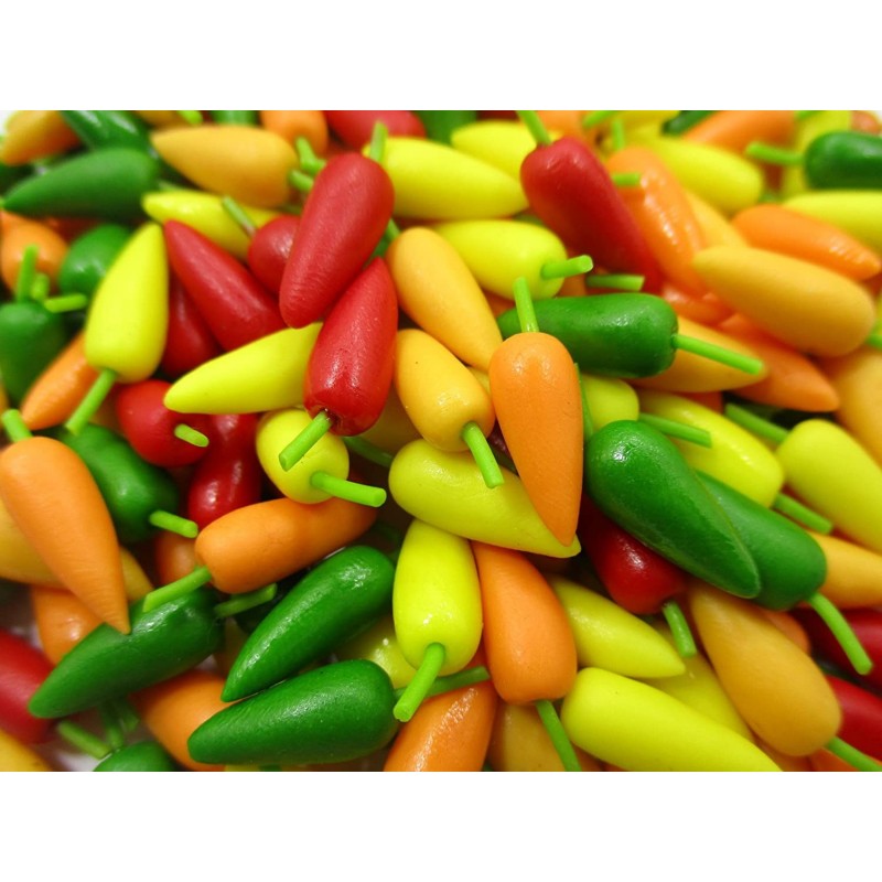 Dollhouse Miniatures Food Lot 10 Chili Pepper Loose Vegetable Supply 14683 $28.48 Dollhouse Accessories