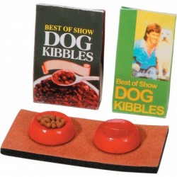 Darice 2.25 inches 4 Pieces Miniature Dog Food Station Multicolor $17.12 Dollhouse Accessories