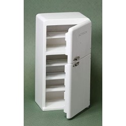 Retro1950's Refrigerator in White by Town Square Miniatures $61.72 Dollhouse Accessories