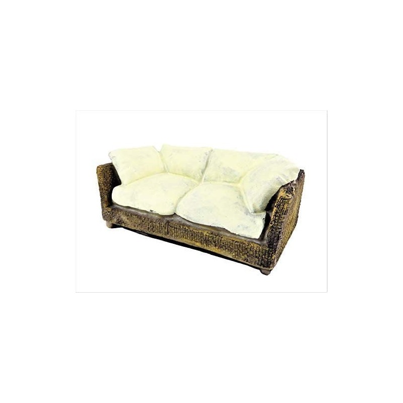 Dollhouse Brown Rattan Sofa Resin 1:12 Modern Conservatory Garden Furniture $40.44 Dollhouse Accessories