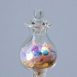 Miniature Bottle Decorative Cover Design Dollhouse Mini Glass Candy Jar for B $12.14 Dollhouse Accessories