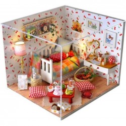 Dollhouse Miniature DIY House Kit Creative Room With Furniture and Glass Cover for Romantic Artwork Gift(Fruit of Autumn) $26...