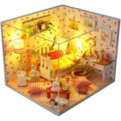 Dollhouse Miniature DIY House Kit Creative Room With Furniture and Glass Cover for Romantic Artwork Gift(Fruit of Autumn) $26...