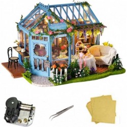 3D Wooden Miniature Dollhouse with Furniture DIY Dollhouse Kit Miniature House Kit Mini House DIY House Kit Music Box and Dus...