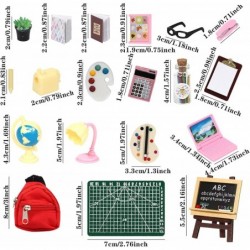 34 Pieces Doll House School Supplies Mini School Accessories Dollhouse Toy Home Miniature Model DIY Doll Accessories $27.37 D...