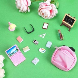 34 Pieces Doll House School Supplies Mini School Accessories Dollhouse Toy Home Miniature Model DIY Doll Accessories $27.37 D...