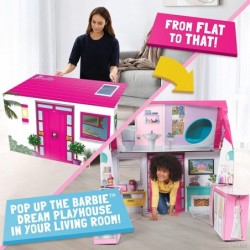 Barbie Playhouse – Lifesize Pretend Play Dreamhouse for Kids – Folds Flat for Easy Storage $75.34 Dollhouses