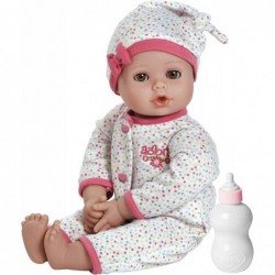 Playtime Dot 13 inch Baby Doll with spotty sleeper hat and Bottle $77.96 Dolls