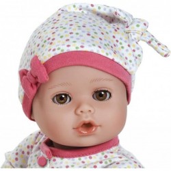 Playtime Dot 13 inch Baby Doll with spotty sleeper hat and Bottle $77.96 Dolls