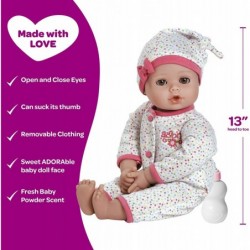 Playtime Dot 13 inch Baby Doll with spotty sleeper hat and Bottle $77.96 Dolls